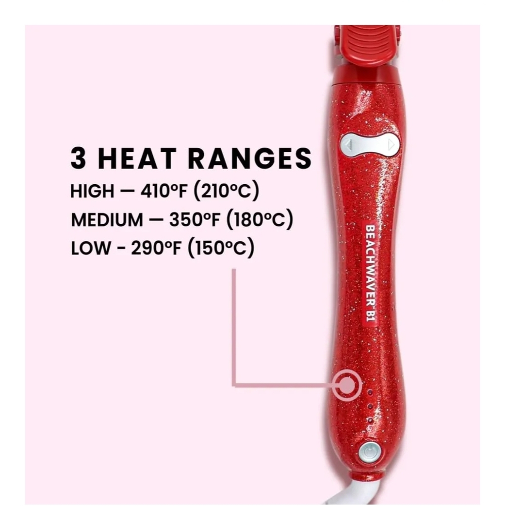 The Beachwaver Co. Red Hair Curler NIB - Picture 5 of 7